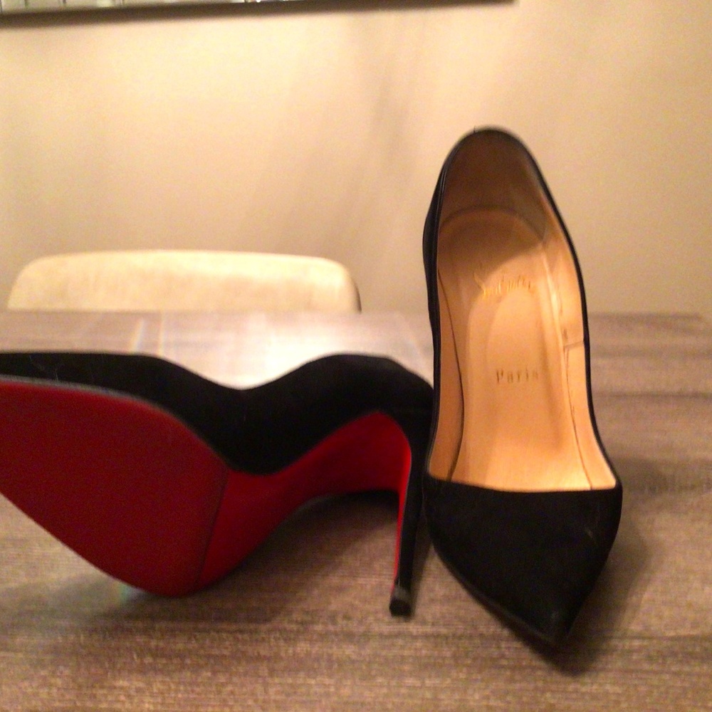 Christian Louboutin suede pumps
